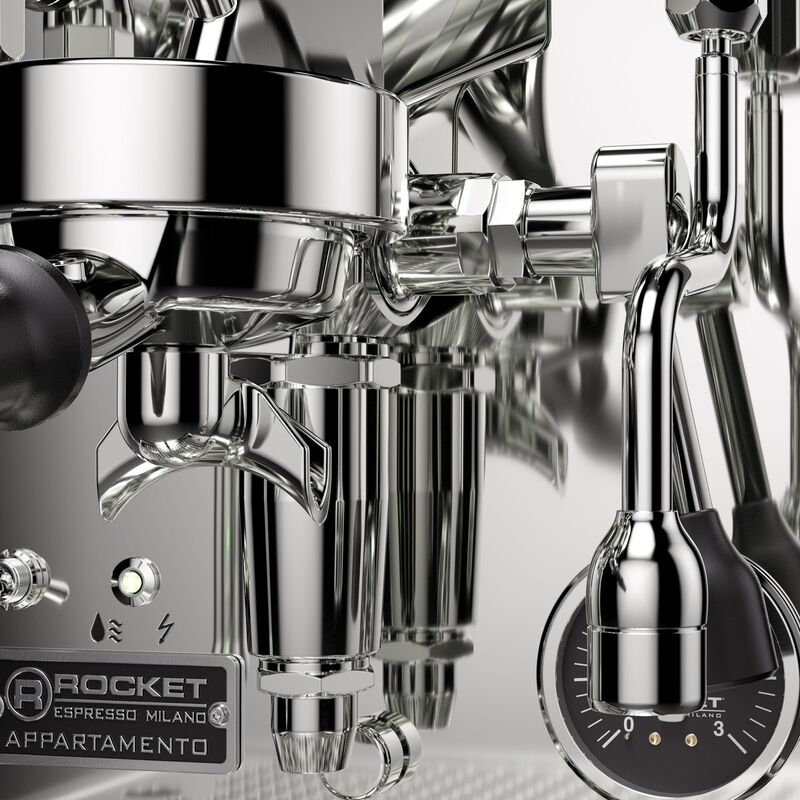 Appartamento TCA espressomaskin, svart/koppar