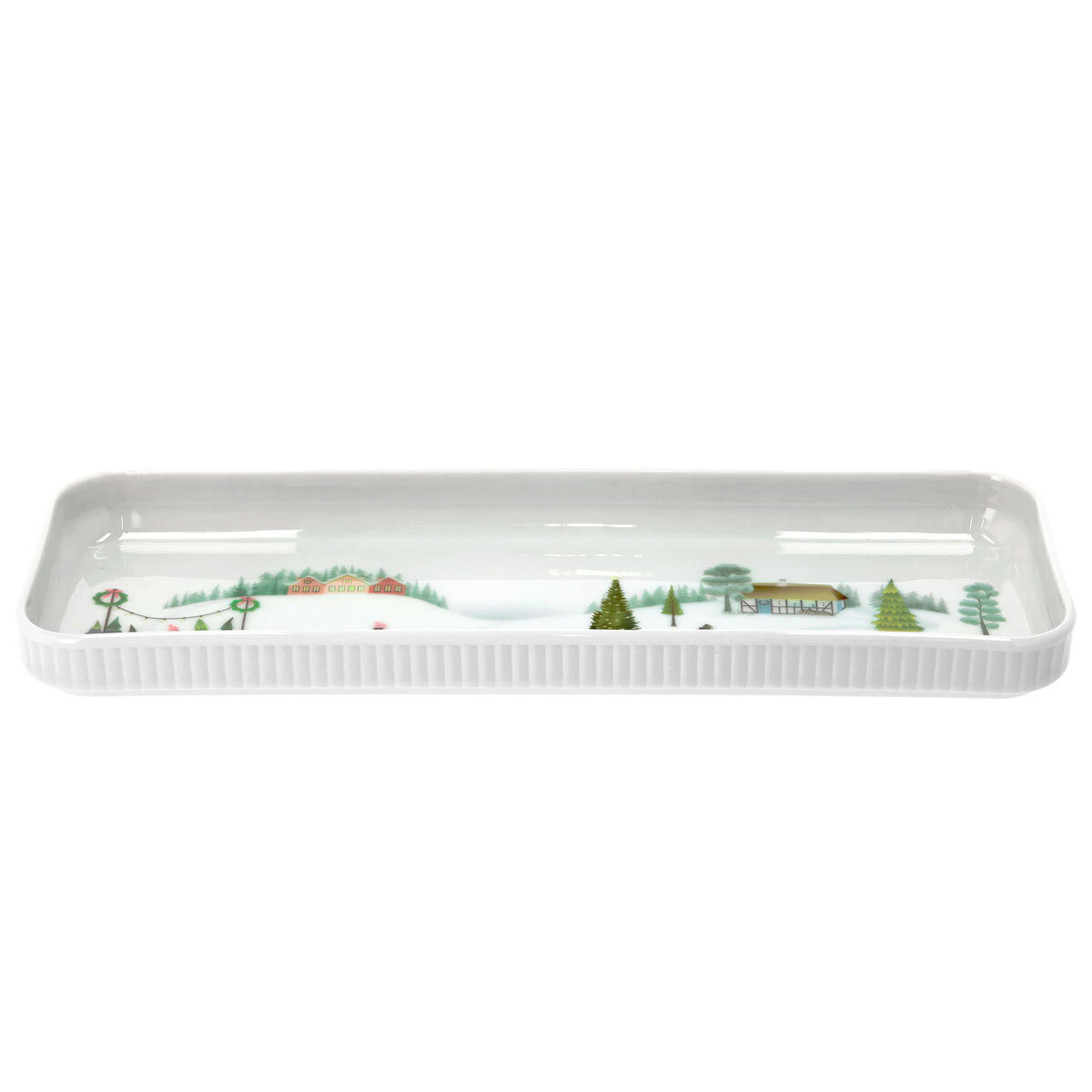 Pillivuyt Vinter Plissé Fad Rektangulær 36 x 12 cm
