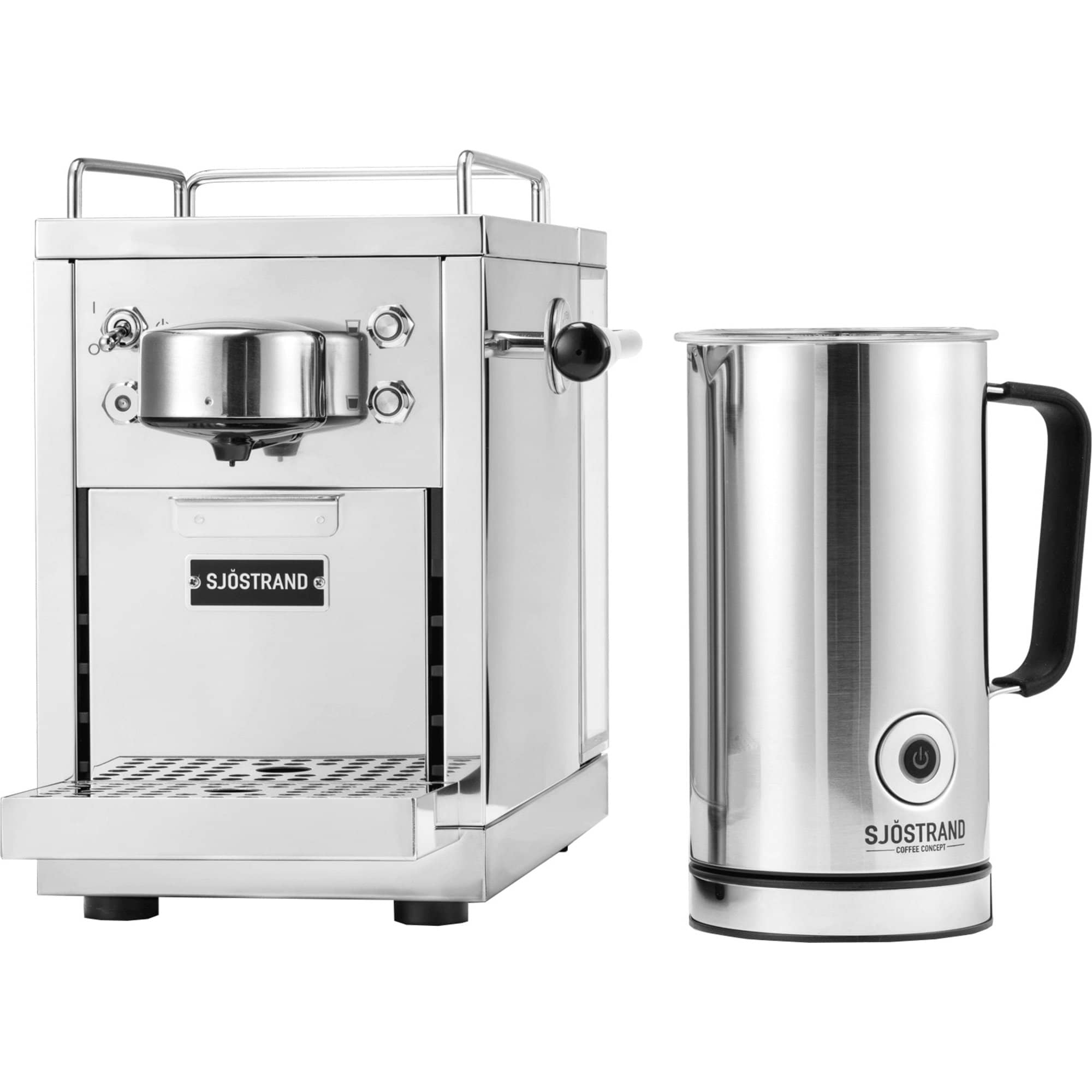Espressomaskine + mælkeskummer