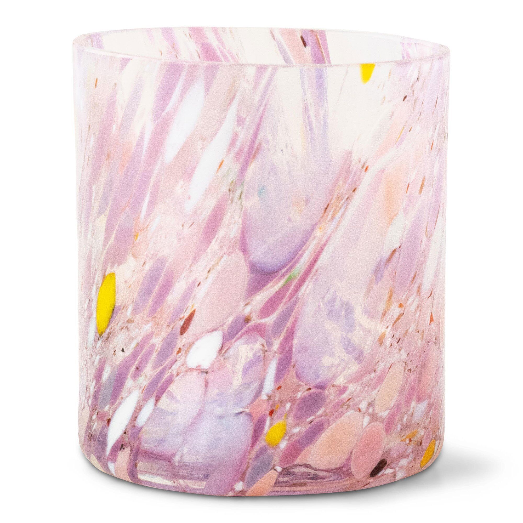 Magnor - Swirl drikkeglass/lykt 35 cl rosa multi