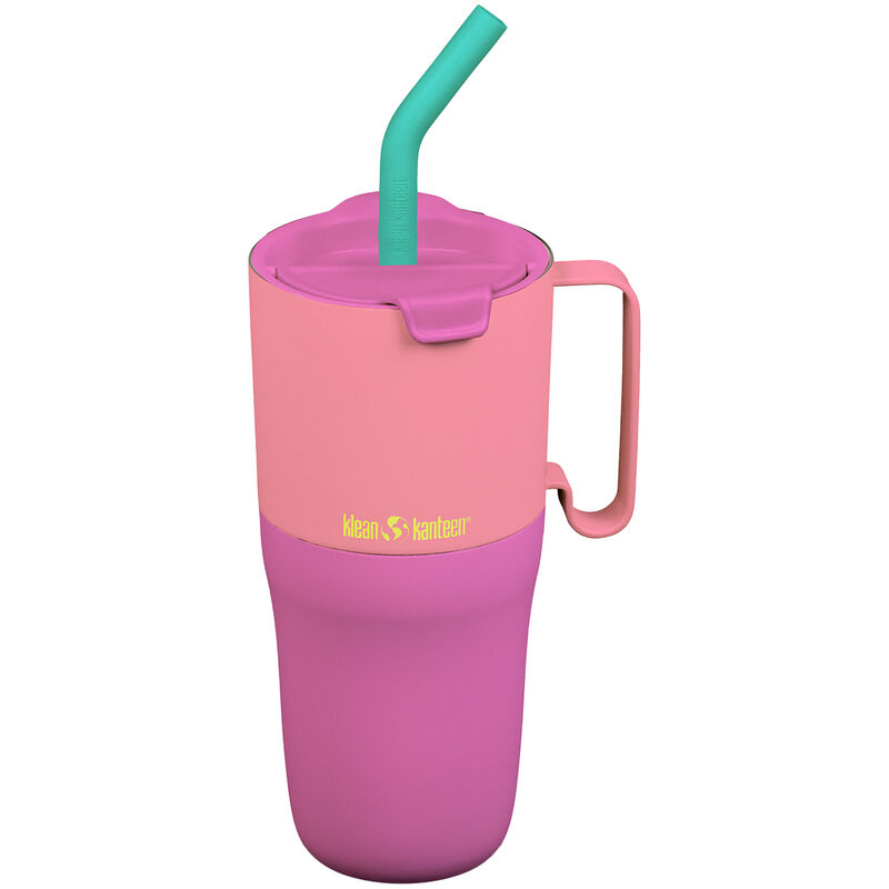 Rise Tumbler med flip-lock och sugrör 770 ml, Pink Lemonade Kaleidoscope