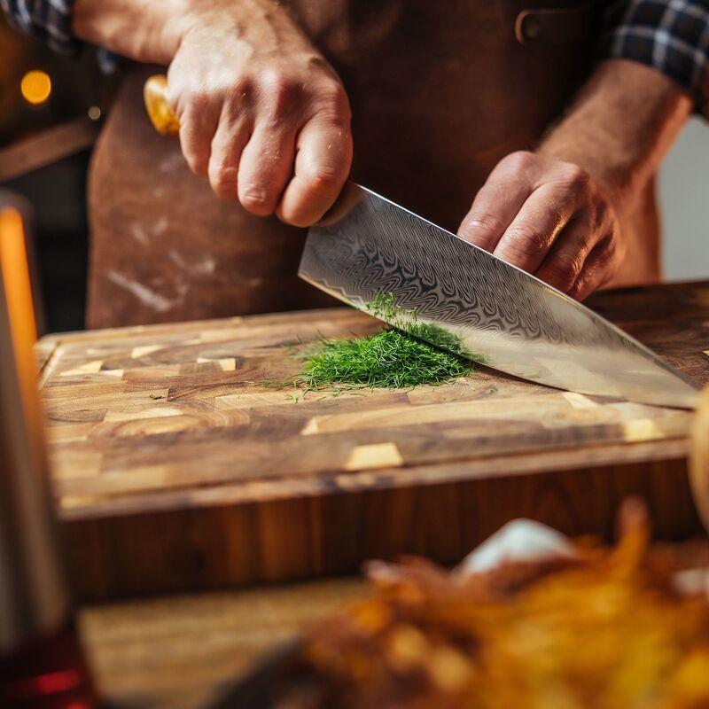 Skärbräda L 48x32x3,5 cm, akaciaträ