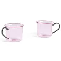 Borosilikat kop, 2-pak, pink