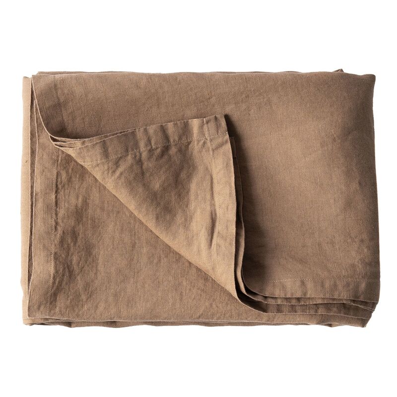 Pöytäliina pellavaa 145x330 cm, hazelnut