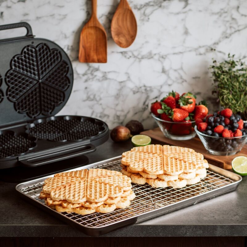 Ugnsplåt med galler 44 x 31 cm, rostfritt stål