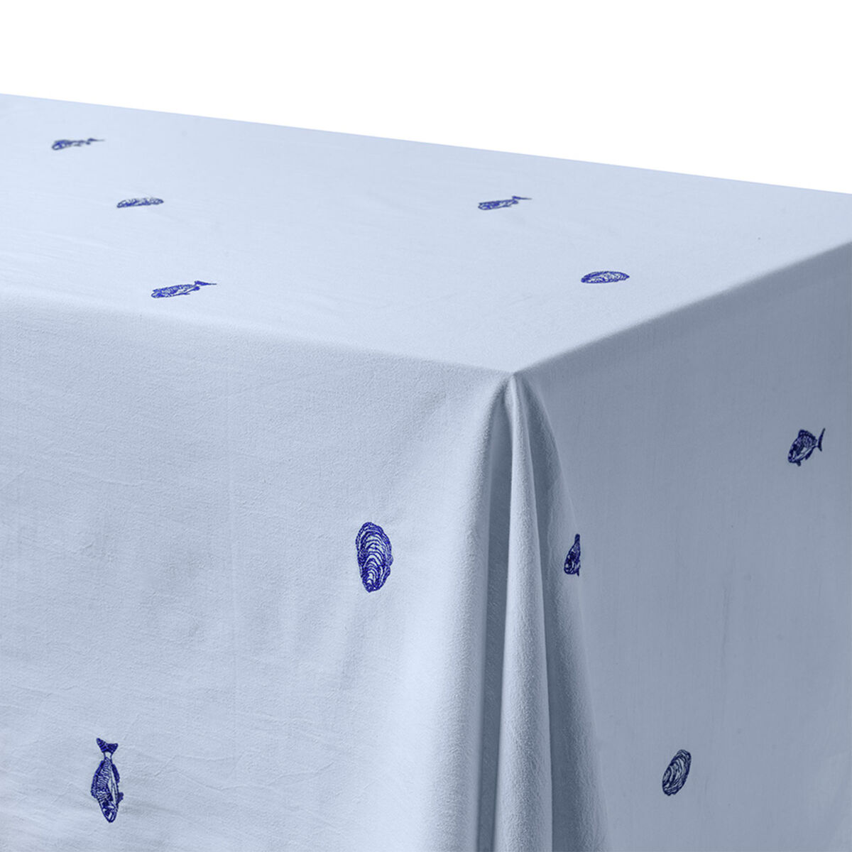 Midnatt Josefin La Mer Dug 180x145 cm, blå