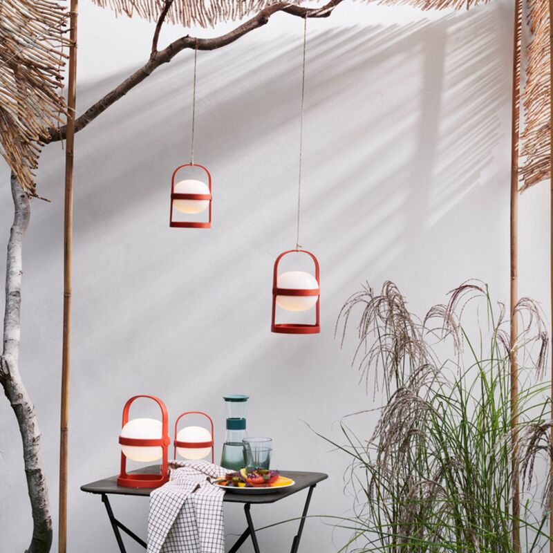 Soft Spot Solar Circular lanterne 25 cm, terracotta