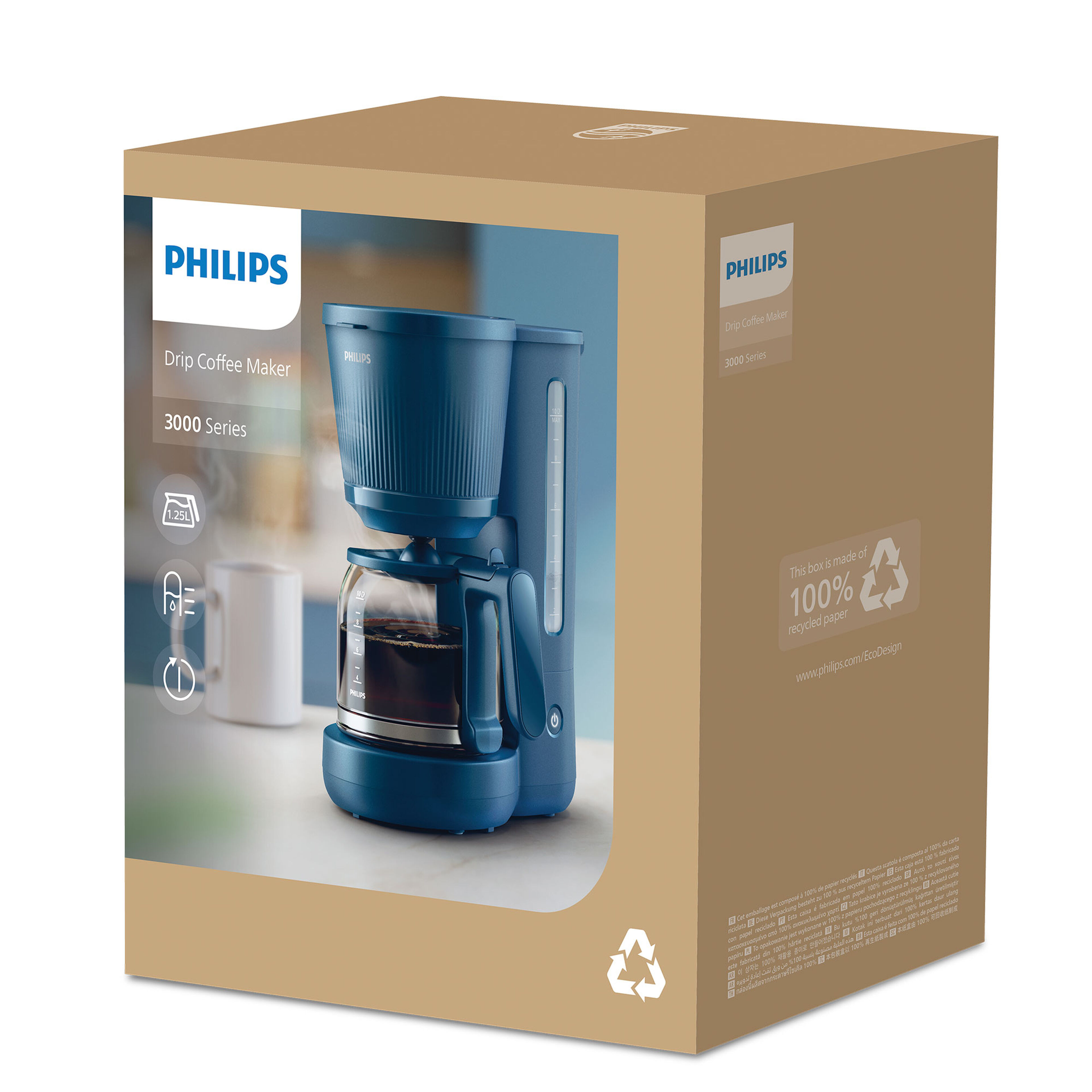 Philips HD7411/70 Kaffetrakter, blå