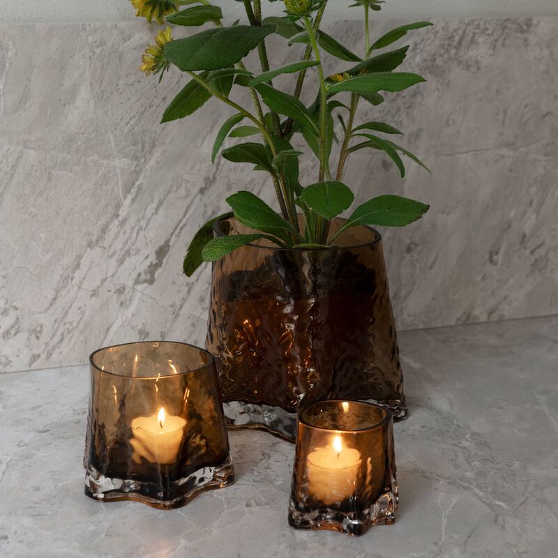 ljuslykta medium 11 cm, cognac