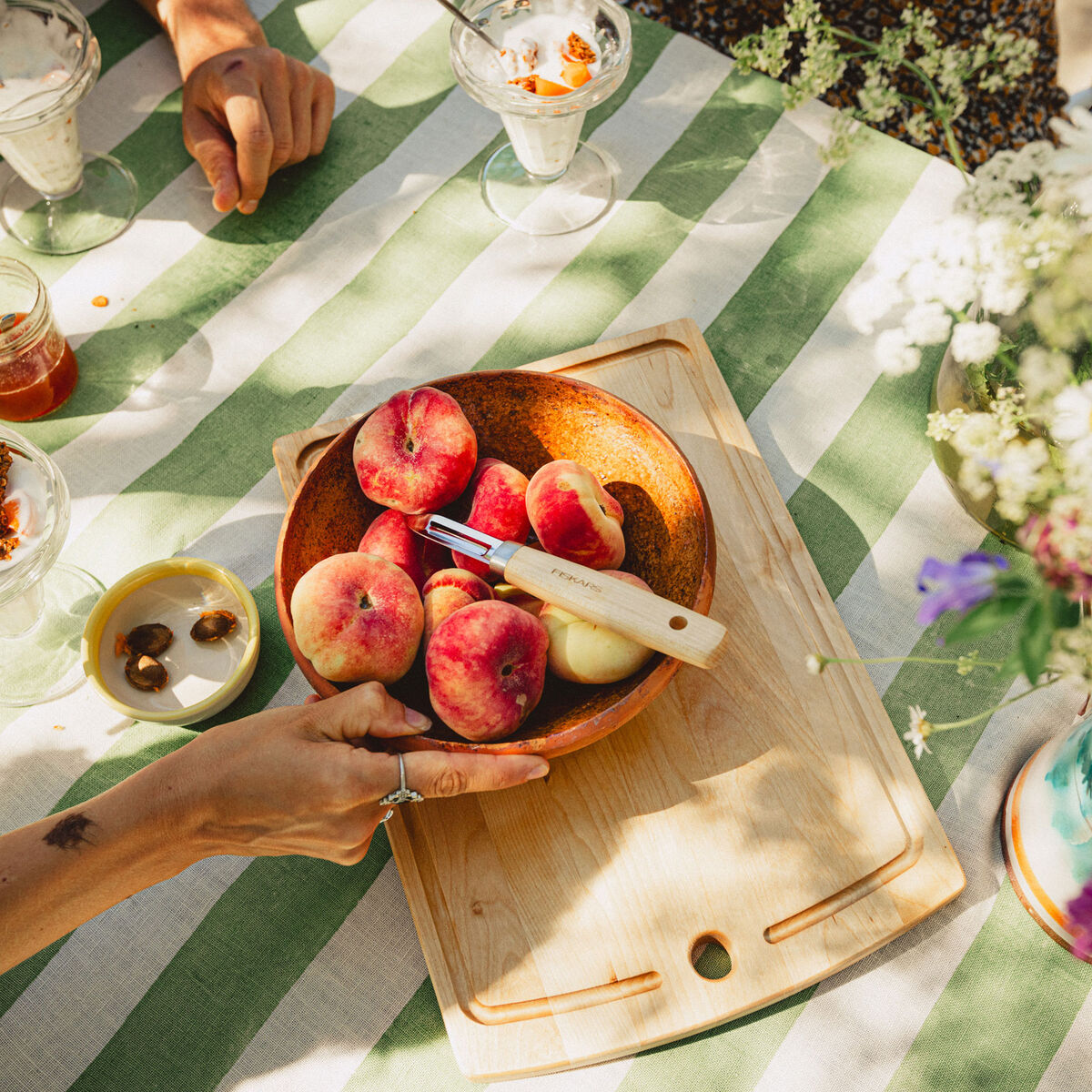 Folken kartoffelskræller med fast blad 17 cm