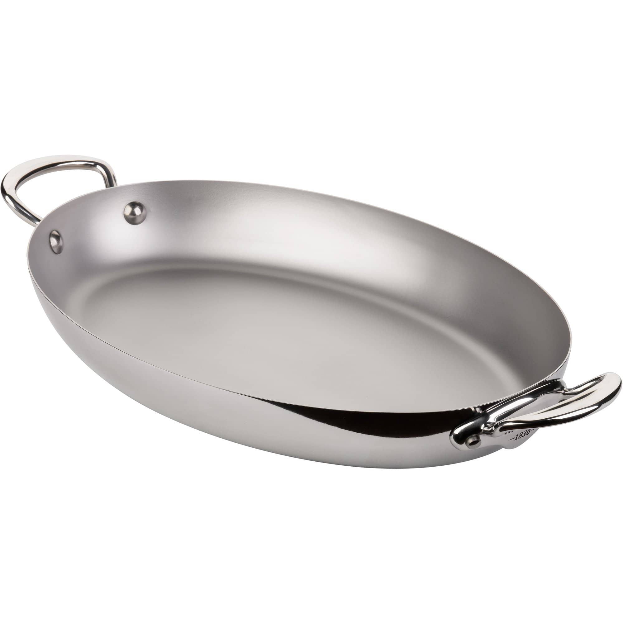 Cook Style oval pande i rustfrit stål