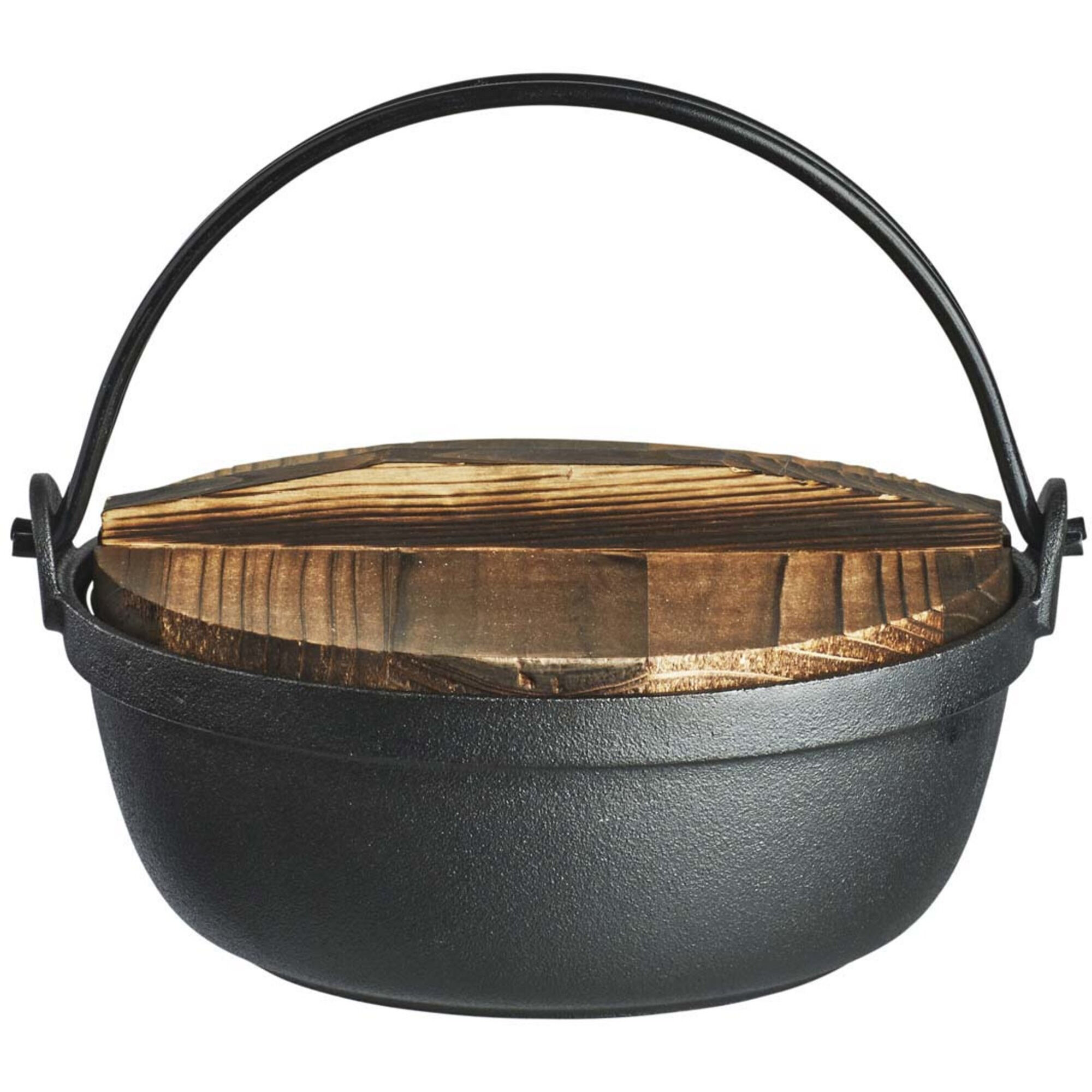 Alternativ bild 1 för Satake Gjutjärnsgryta med ugnssäkert lock och trälock Ø 21 cm 1,8 l