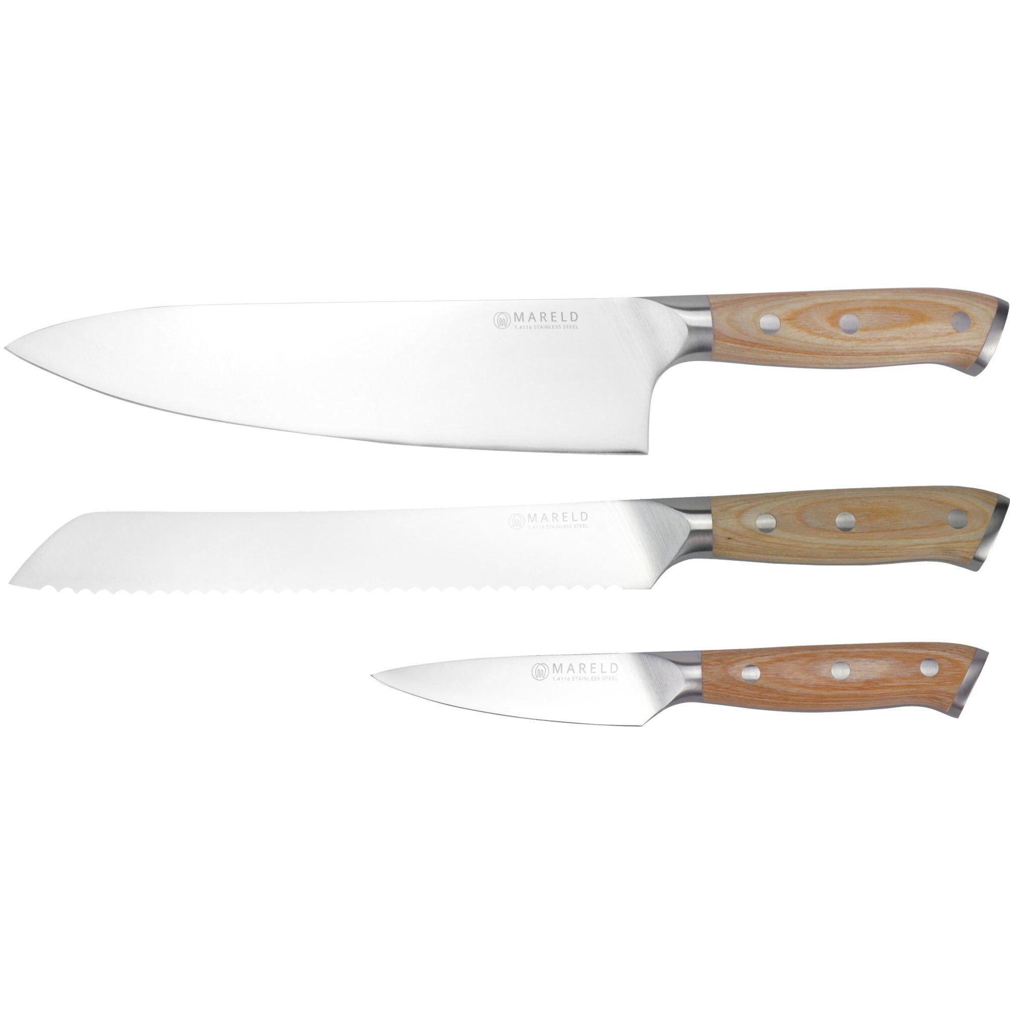 Knivset, 3 delar