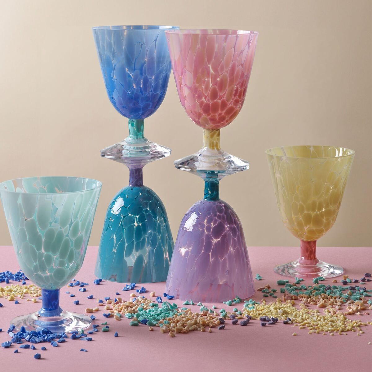Jubalong vinglass 26 cl, gul