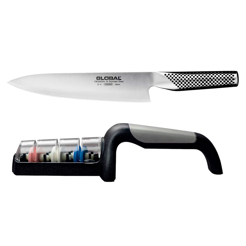 G-2 kokkekniv 20 cm + knivsliper