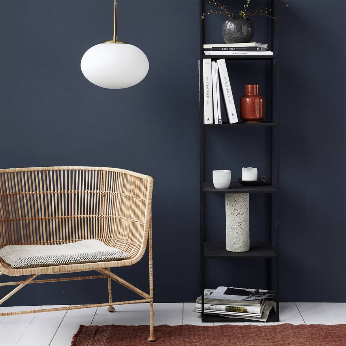 Opal lampe 30 cm, hvit