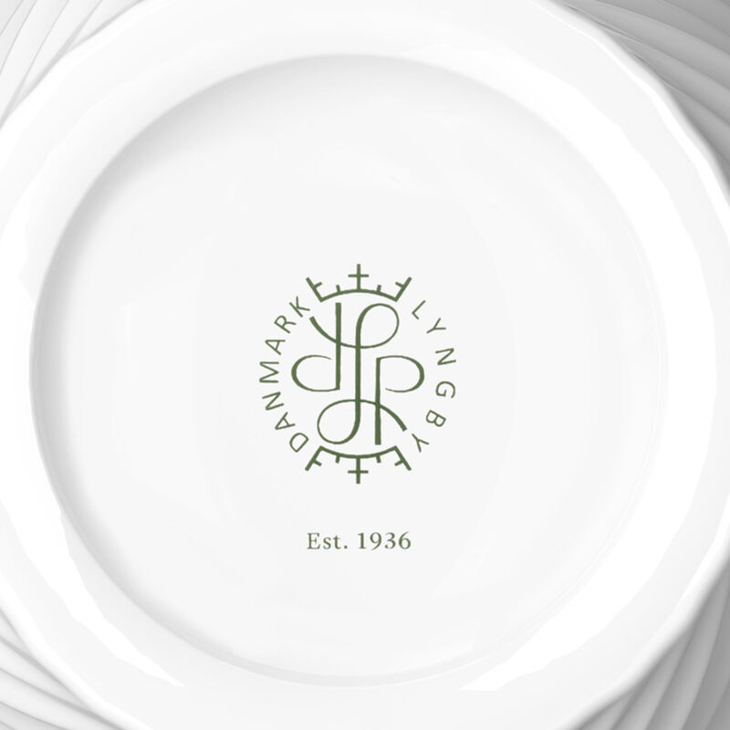 Lyngby Porcelæn Twist maljakko 18 cm, valkoinen