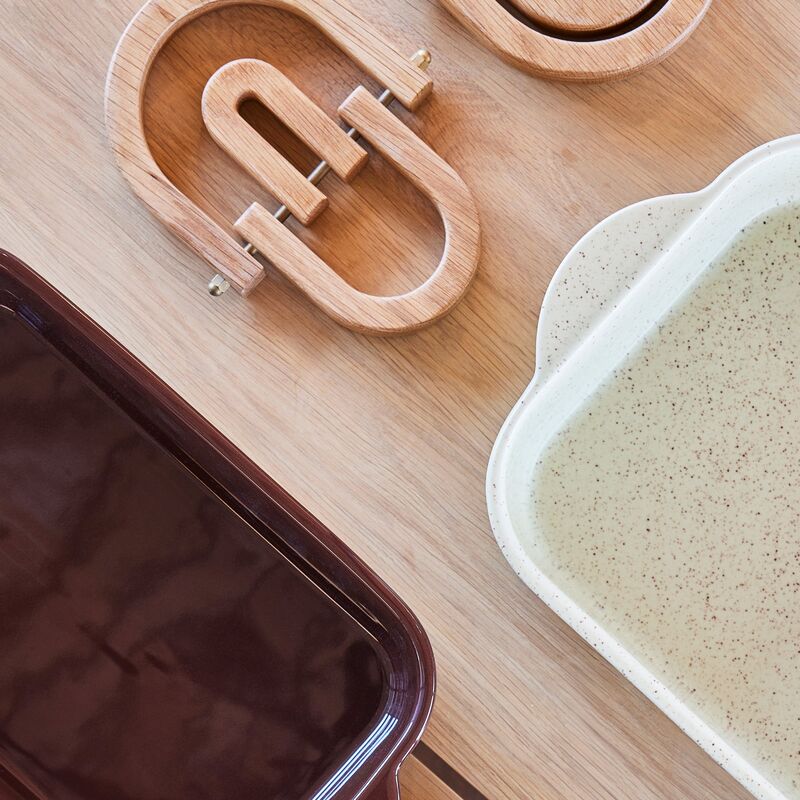 Rainbow bordskåner, eik og messing