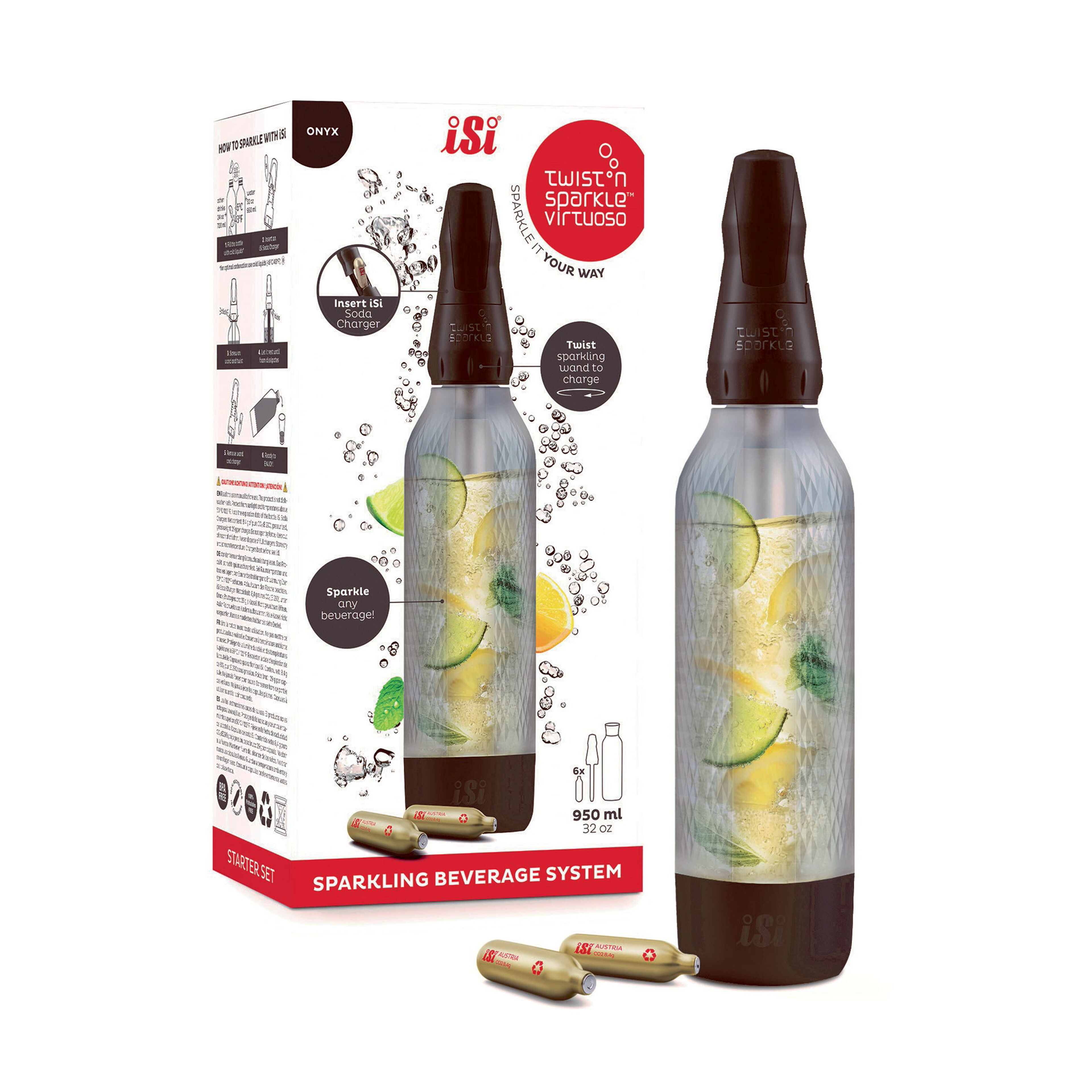 Twist'n Sparkle Virtuoso Starter sodavandsmaskine, onyx