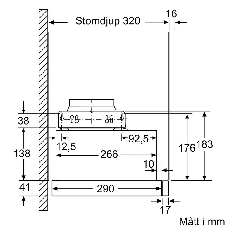 LI64MA531 iQ300 utdragbar köksfläkt, silver