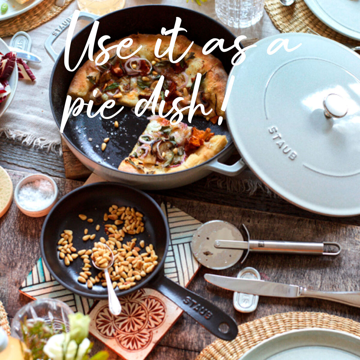 Chistera sauteusepanna i gjutjärn 28 cm, white truffle