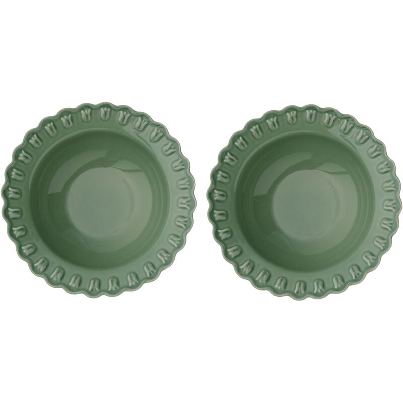 Tulipa dyb tallerken 23 cm, 2-pak, verona grøn