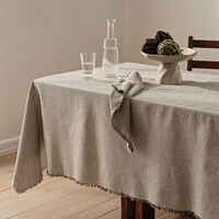 Elouise bordduk 300 x 160 cm, svart/offwhite