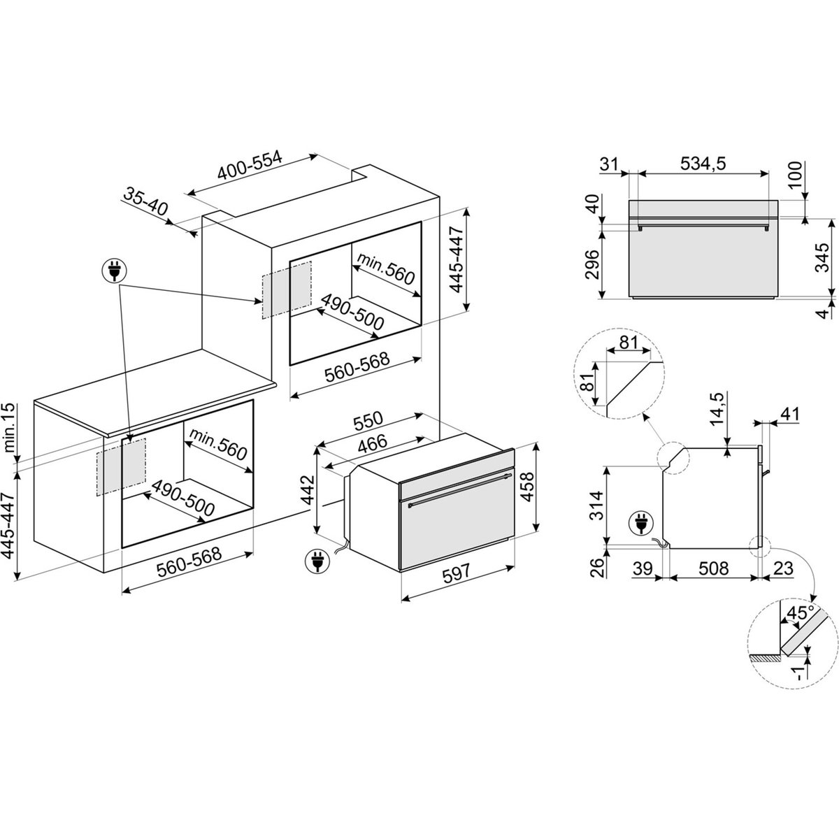 SO4302S3X Kombinationsugn Classic Rostfri 40L