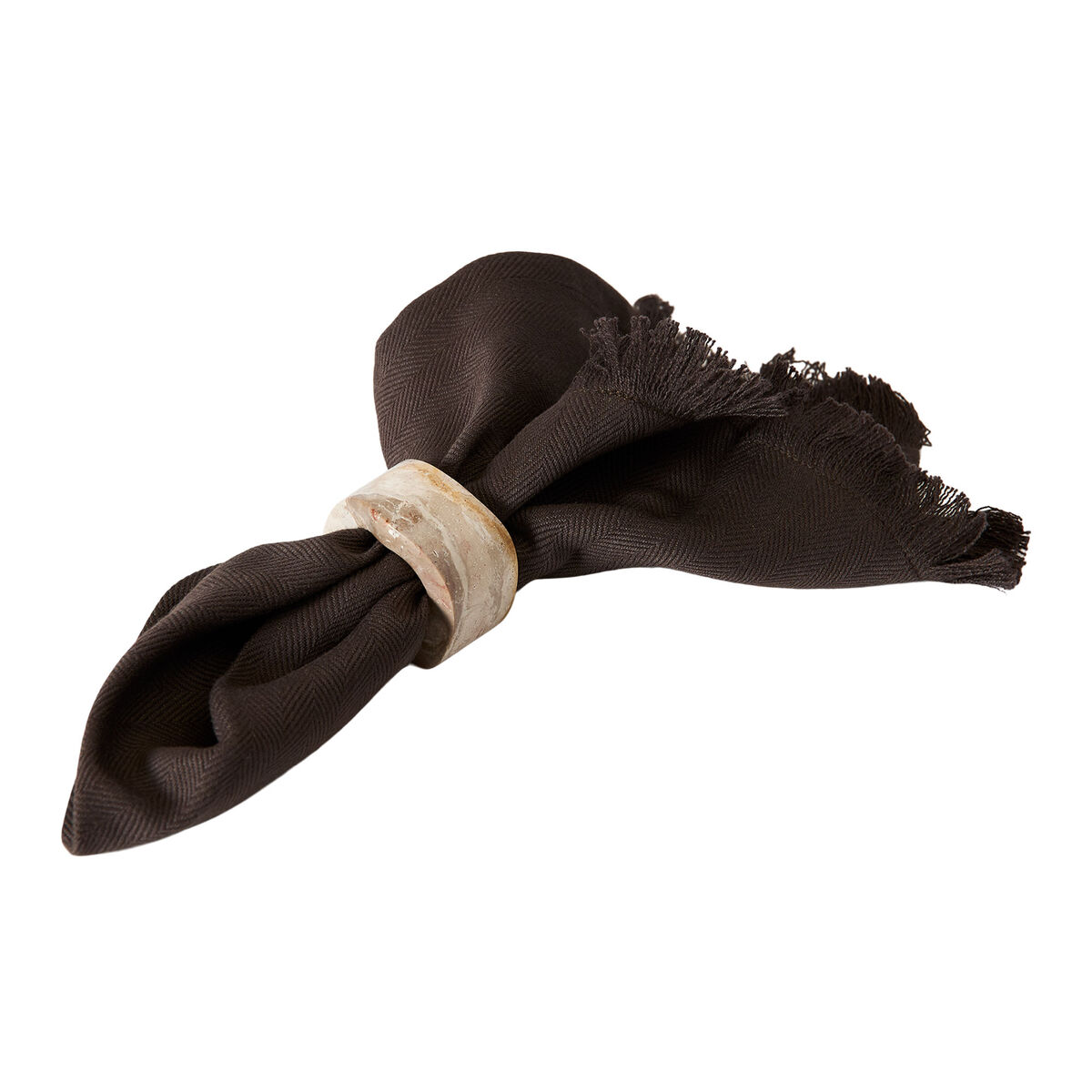 Vita serviettring 4-pakning, seashell