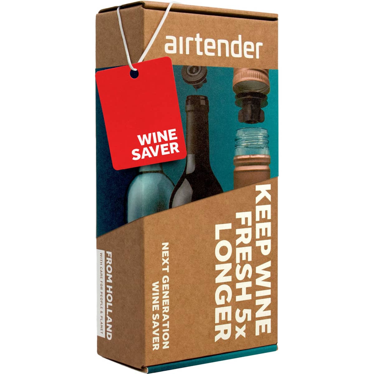 Vakuumforsegler for vin + 6 stoppers