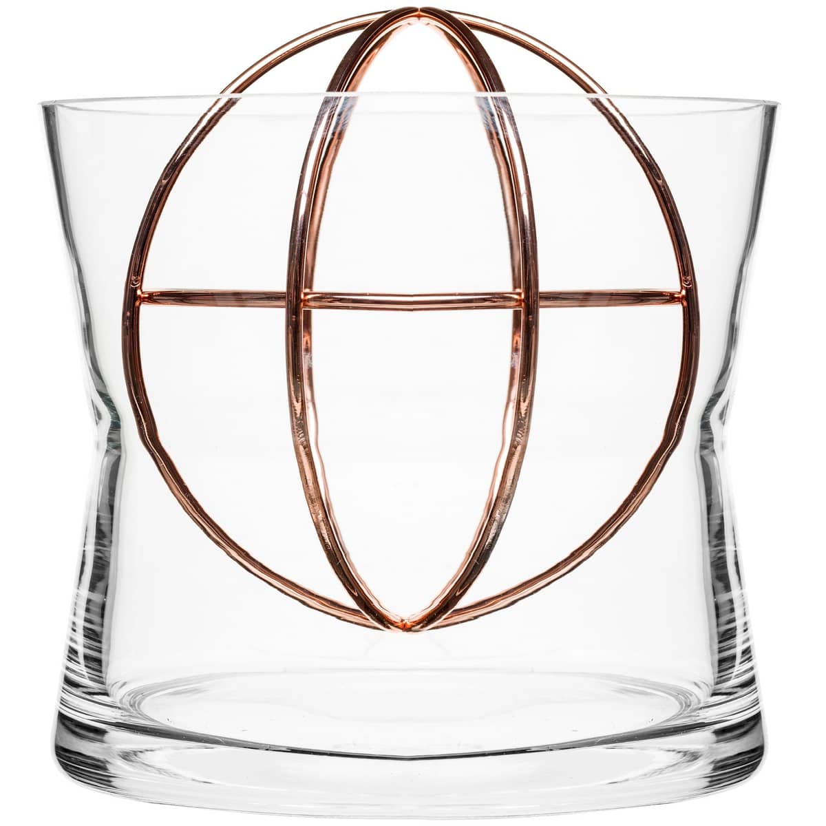 Sphere vase, large, rustfritt stål, kobberbelagt