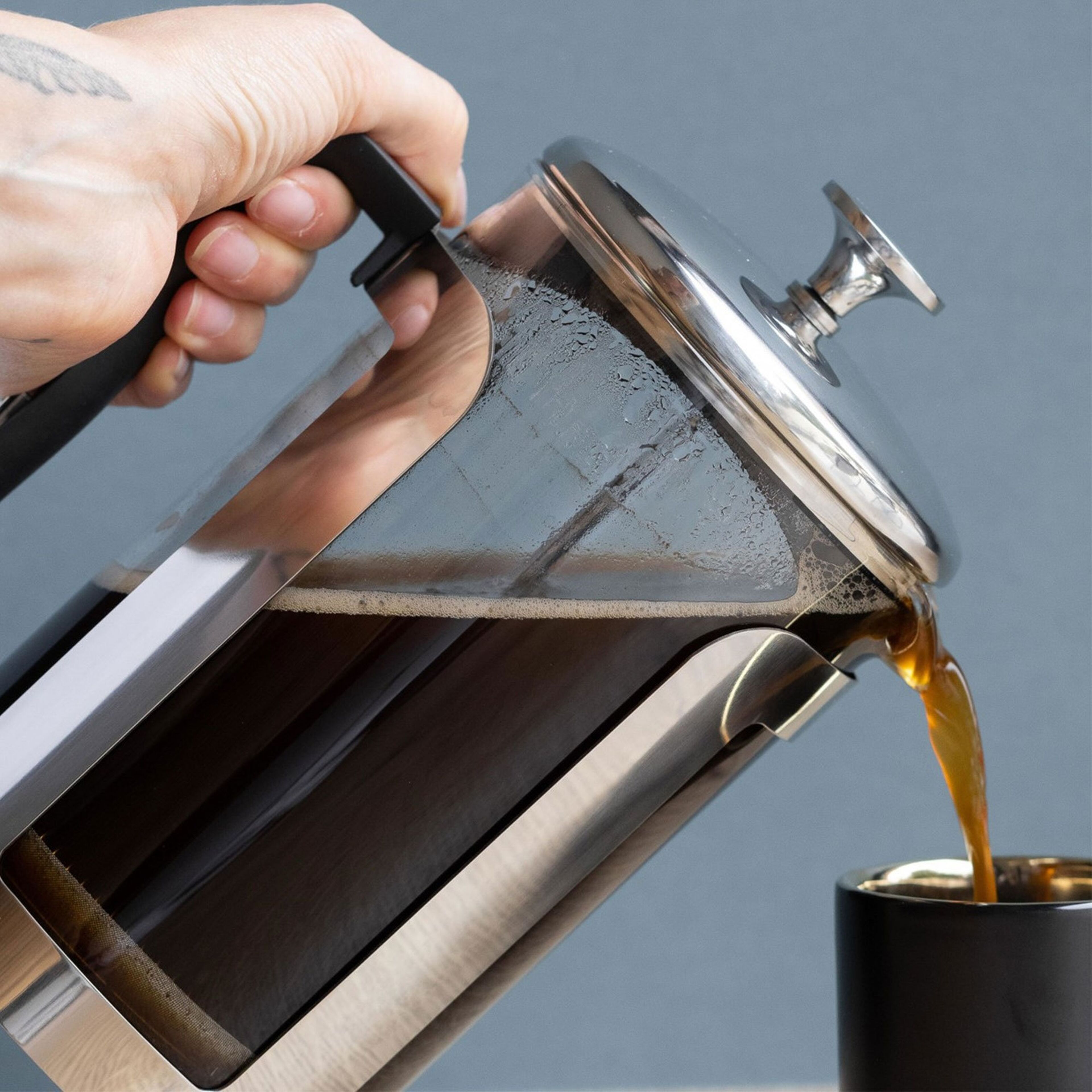 La Cafetière Roma Stempelkande 12 kopper, rustfrit stål