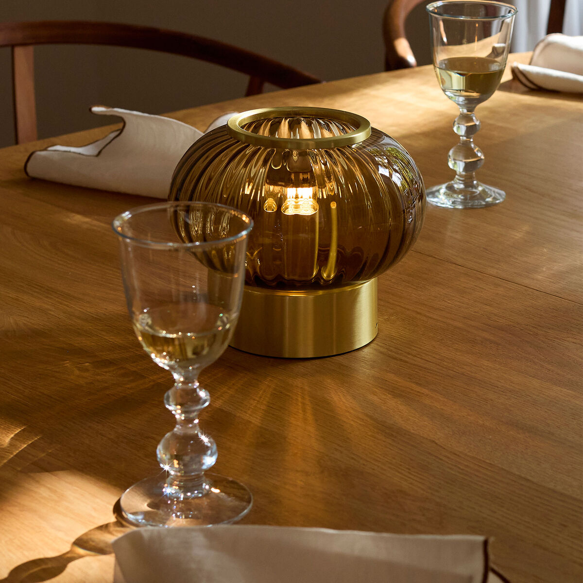 Urc bærbar bordlampe 19 cm, amber