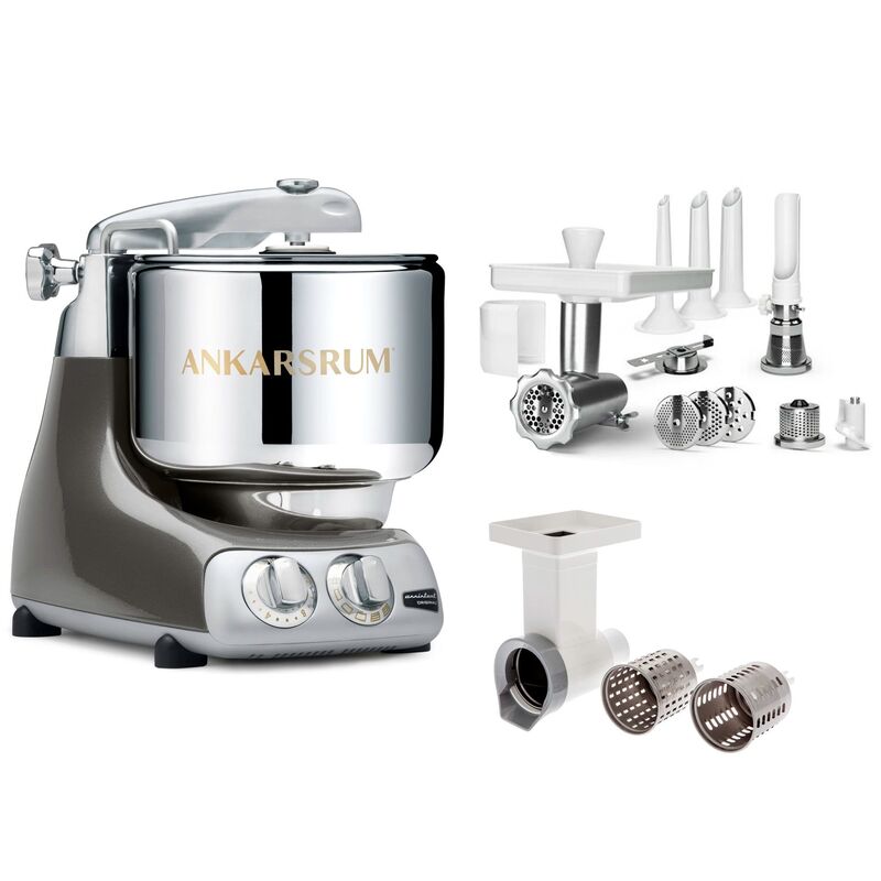 Köksmaskin, stort tillbehörspaket, black chrome