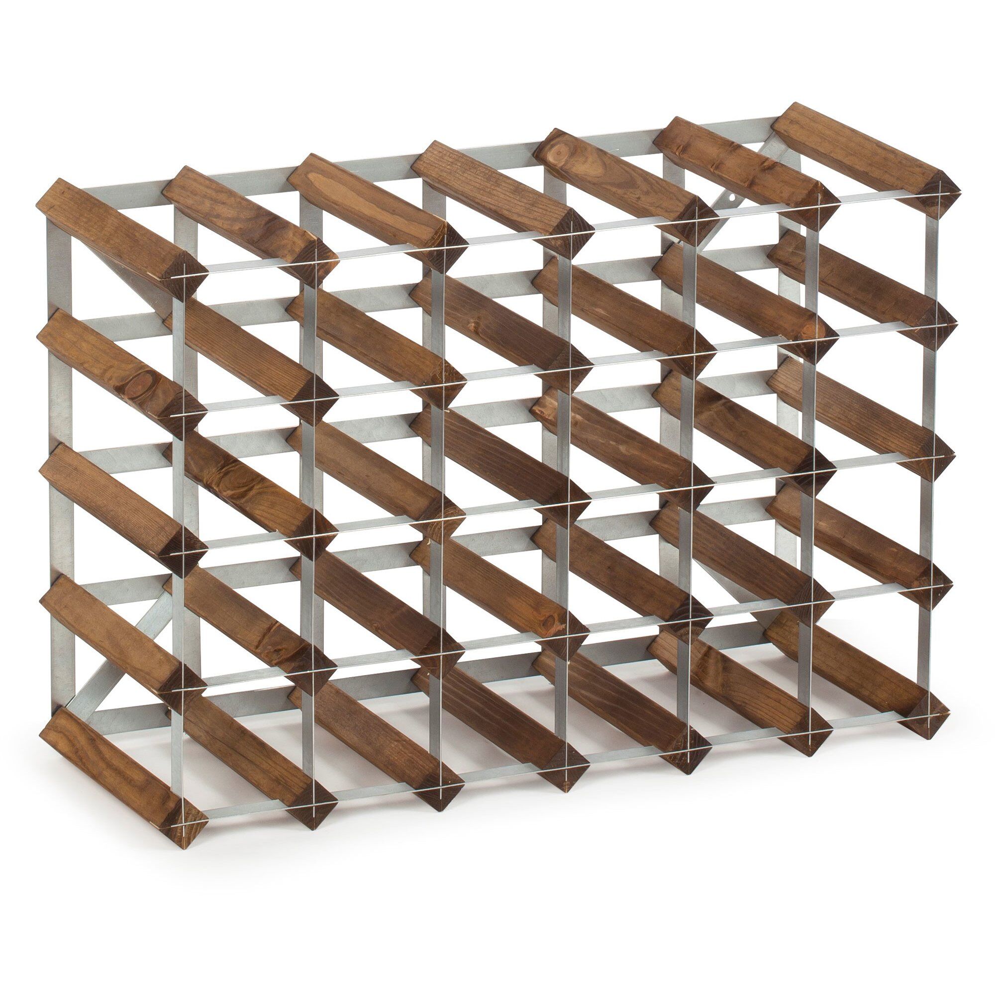 Alternativ bild 1 för Traditional Wine Racks Vinställ Påbyggnadsbart 30 Flaskor Dark oak