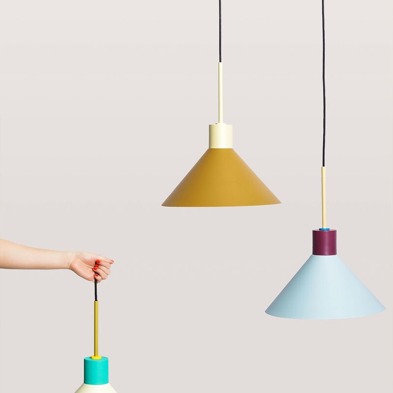 Crayon taklampe 35 cm, grønn