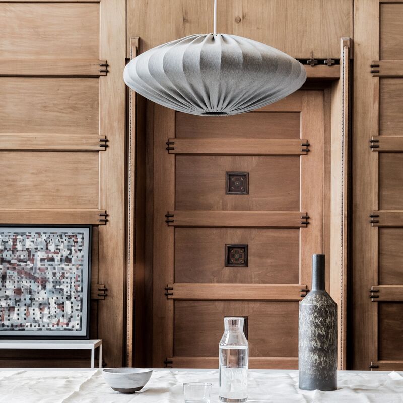 Ellipse taklampa, 65 cm, grå