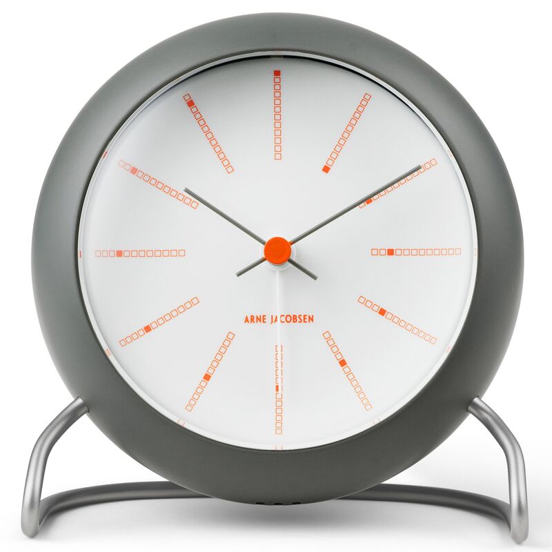 Bankers pöytäkello, tummanharmaa