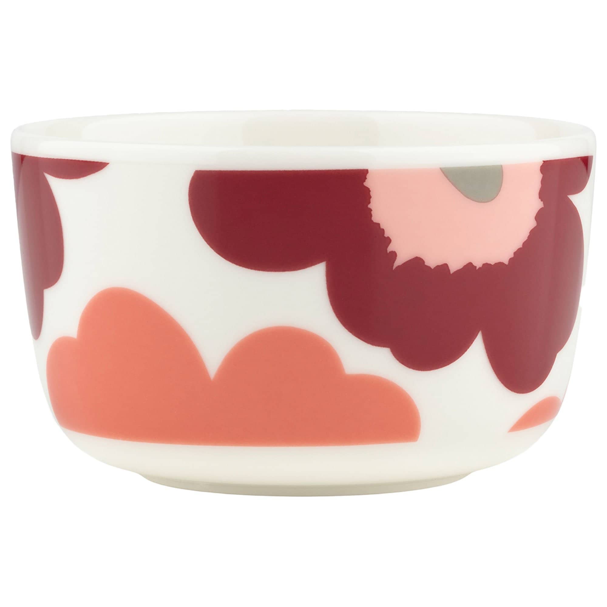 Bilde av Unikko skål 2,5 dl White-dark cherry-salmon red
