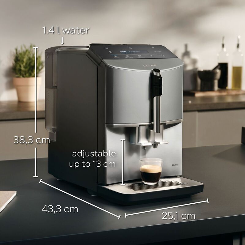 EQ300 Kahviautomaatti, ruostumaton teräs