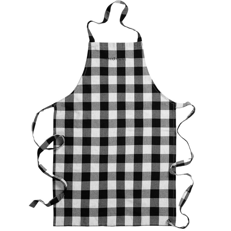 Förkläde, svartvit-rutig