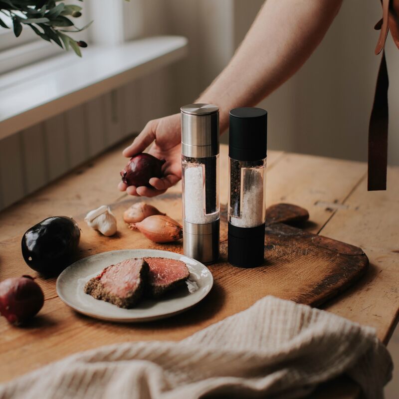 Krissi kryddkvarn 2-in-1, rostfritt stål