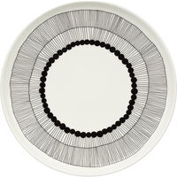 Siirtolapuutarha tallrik 25 cm, svart/vit