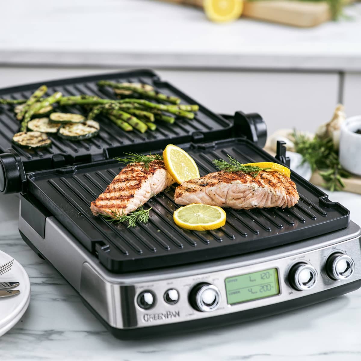 Elite kontaktgrill, stainless steel