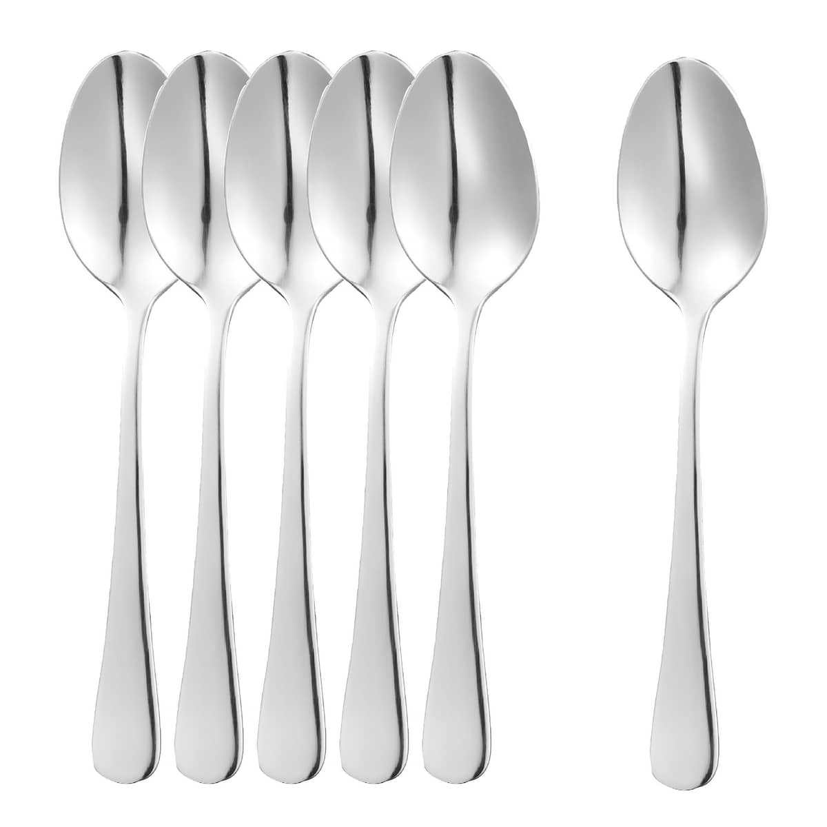 Classic kaffeskedar 14 cm x 6 st, rostfritt stål