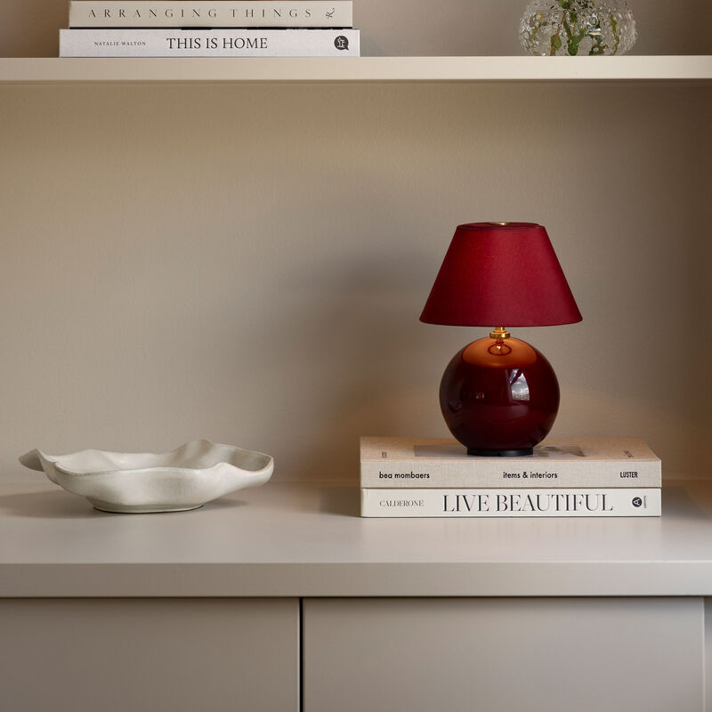 Globen Lighting Iris 16 Portabel bordslampa, burgundy