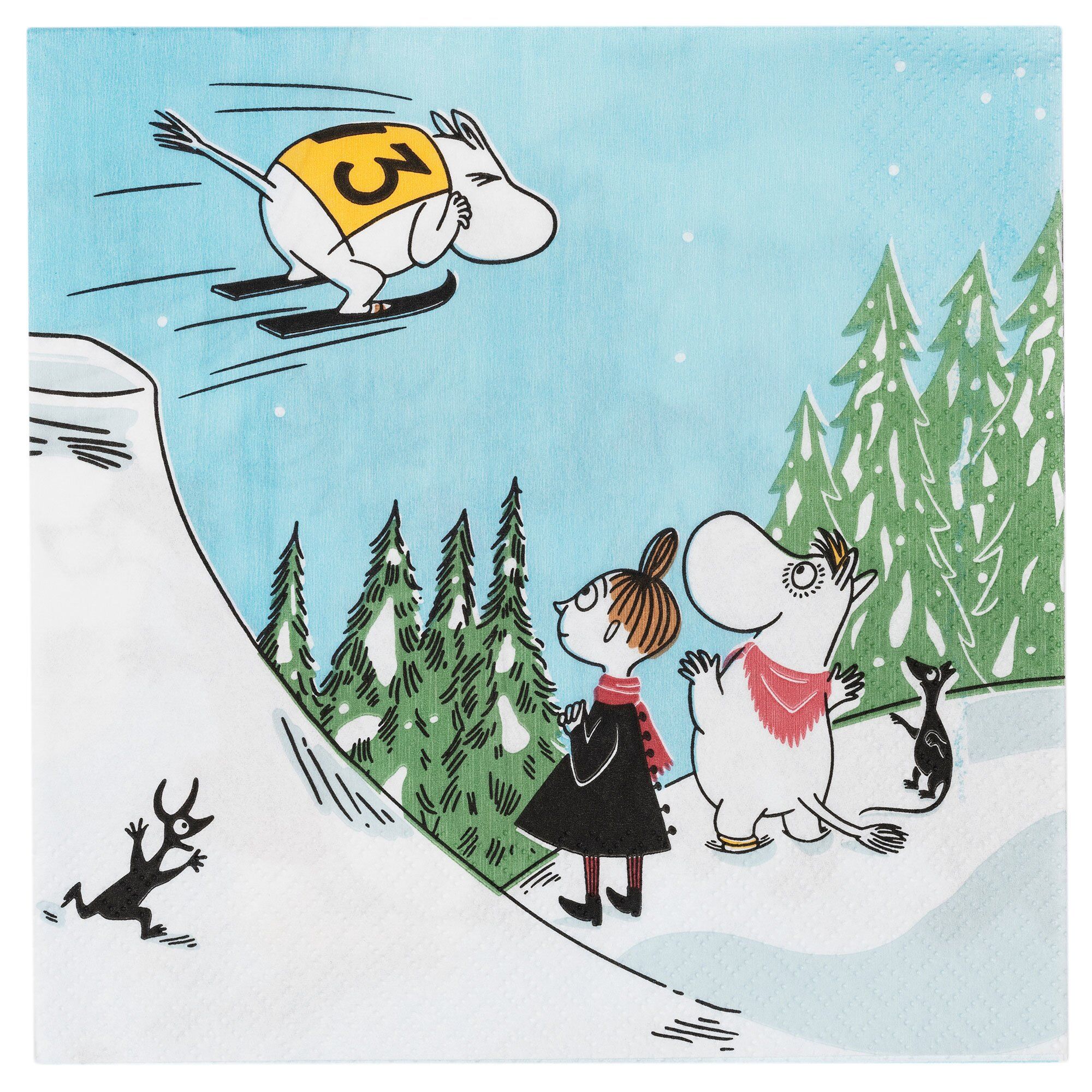 Arabia Mumin Backhoppning pappersservett 33 x 33 cm