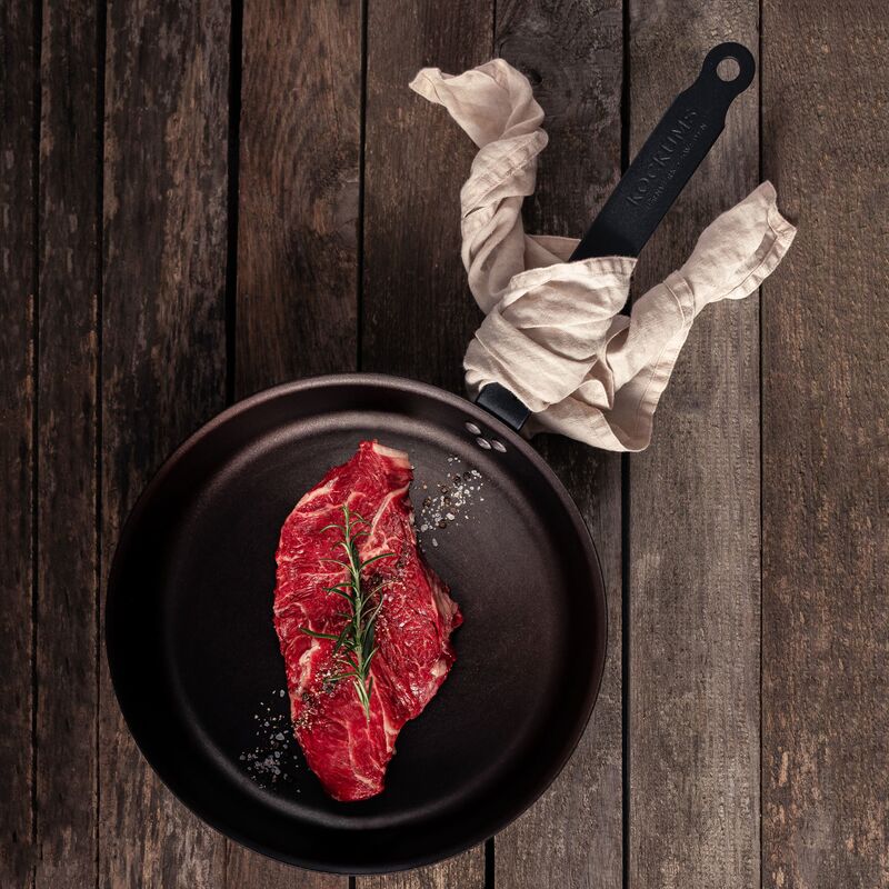 Stegepande kulstofstål, 28 cm.