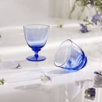 Flow glas på fod 35 cl, mørkeblå
