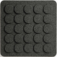 Square Dots gryteunderlag, svart kork